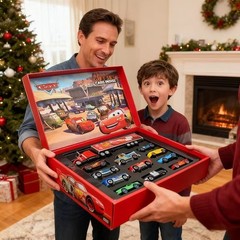 12Pcs Disney Pixar Cars Metal Diecast lightning McQueen Car Model Toys Gift Box