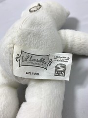 2006 Lil Luvables White Bear Spin Master Toy Teddy Fluffy Factory Hide Pocket
