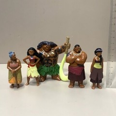 10pcs Disney Moana Maui Heyhey Pua Coconuts Playset Animated Figures Cake Tooper