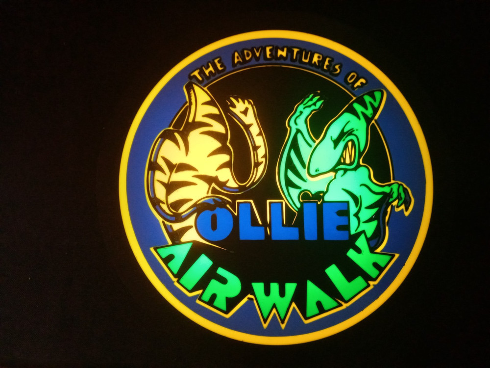 Retro Airwalk Skateboard shoes mascot logo light box sign 80’s Retro Style