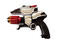 BANDAI DX Tensouder & Gosei Cards + 2 Weapons Power Rangers Megaforce Goseiger