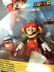 “Super Mario” Drill Mario power up suit with Drill Mushroom , 4″ Jakks New