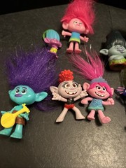 Lot of 12 Trolls Figures Characters Toys Dolls World Tour Finger Puppets Etc