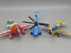Lot of 3 Disney Pixar Planes Toys Diecast Gunnar Viking, El Chupacabra & Dinoco