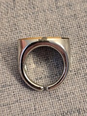 Vintage Batman 1989 Black And Yellow Silver Plastic Ring