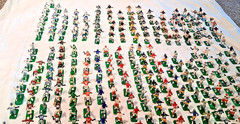 Large Lot (300) Tudor Electric Football Players with some Bases & accessoriess