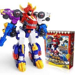 5-in-1 Dino Core Ultra-Tech Tyrannosaurus Rex Transforming Robot Combiner Toy