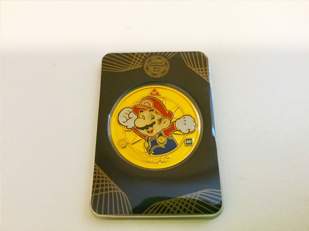 Super Mario Official Challenge Mint Coin GOLD Mario