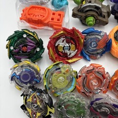 Large 90+ Piece Lot Of Beyblade Spinners, Discs, Launchers, Parts