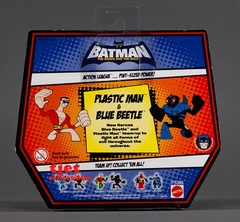 Action League Batman Brave & Bold Plastic Man & Blue Beetle 2008 Mattel New