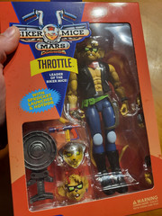 Biker Mice From Mars Throttle with Sprocket Launcher Hotdog Nacelle Figure 2024