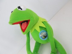 Vintage Kermit the Frog Nanco Plush Posable Bendable Muppets Jim Henson 17″ Long