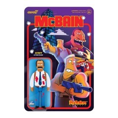 Super7 • The Simpsons • McBain Scoey • 3 ¾ in ReAction Figure • Ships Free