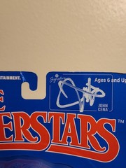 LJN WWE Wrestling Superstars John Cena Figure Blue Card Signed Target Exclusive