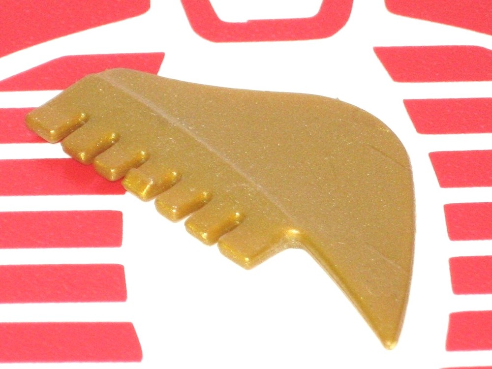 GI Joe Vehicle Destro Despoiler Rear Vertical Fin Bright Gold 1988 Original Part