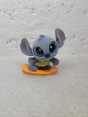 Disney Doorables Flocked Stitch Set of 4 Surfer Laying Hero and Puppy Pose