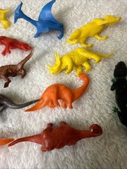 Dinosaurs Lot Of 16 Prehistoric Jurassic Figures Plastic Rubber Vtg 60’s 70’s