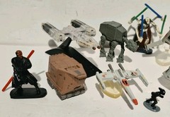 LOT 17 VINTAGE STAR WARS MICRO MACHINES SHIPS FIGURES DARTH VADER LUKE SKYWALKER