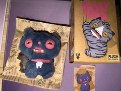 NEW Fuggler Alley Cats Blue Cheezee 5″ Plush Keychain Dangler Bag Charm