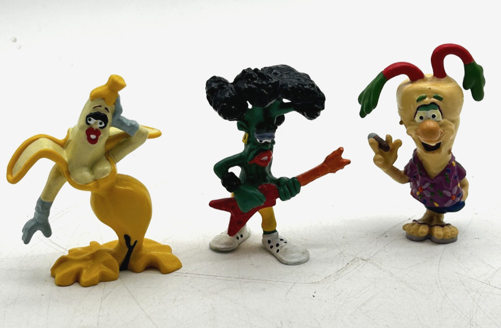 California Raisins Claymation Lot: Lick Broccoli + Rudy Bagaman + Banana White
