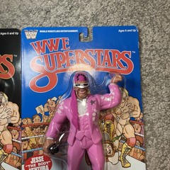 MATTEL LJN WWE SUPERSTARS JESSE THE BODY VENTURA BLUE & BLACK CHASE CARDS