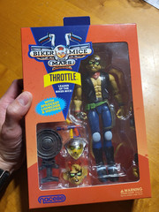 Biker Mice From Mars Throttle with Sprocket Launcher Hotdog Nacelle Figure 2024