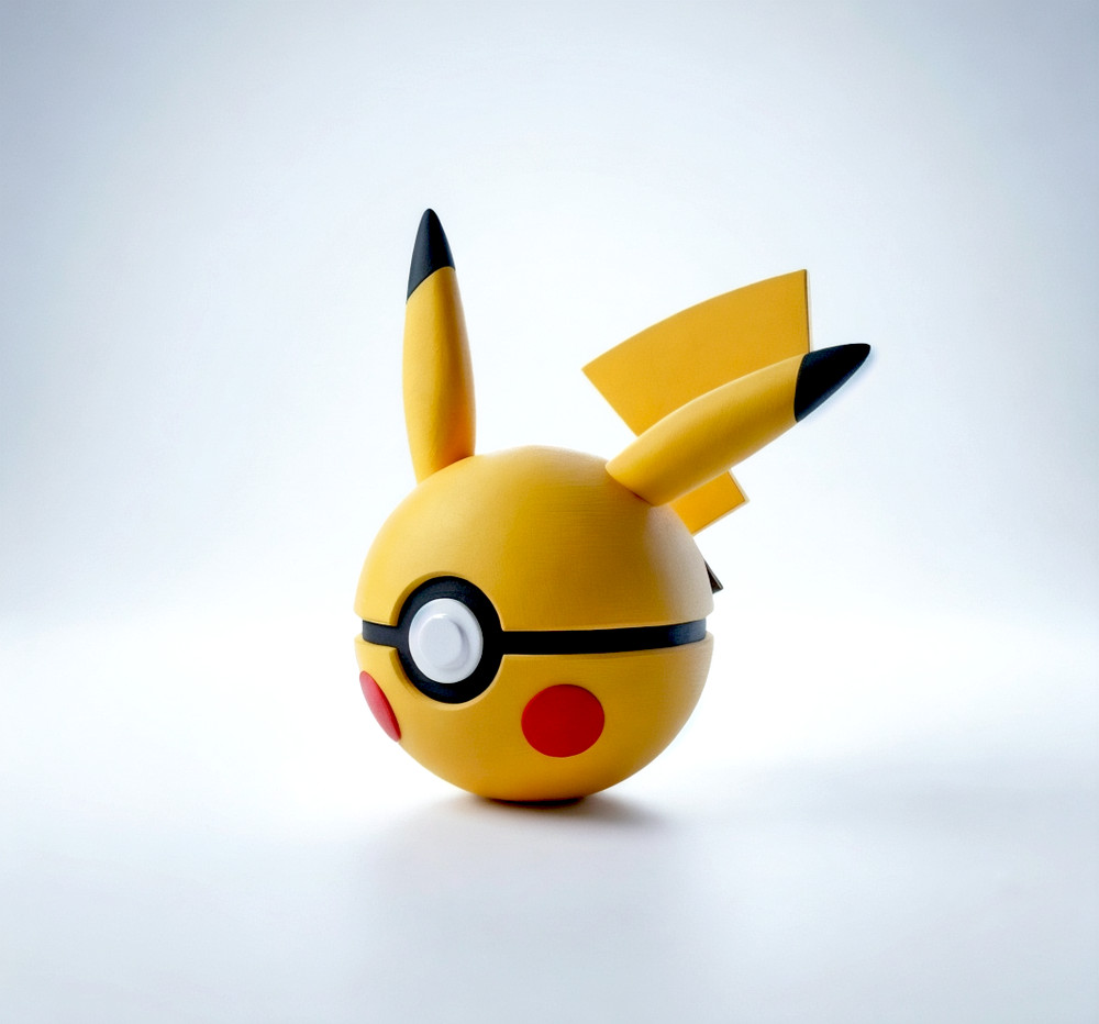 Pokemon Pikachu Pokeball 3D Printed Figurine Themed Ball Specialty Collection