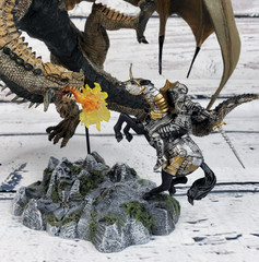 McFarlane Dragons Quest For Lost King BERZERKER Clan Dragon vs HUMAN Attacker