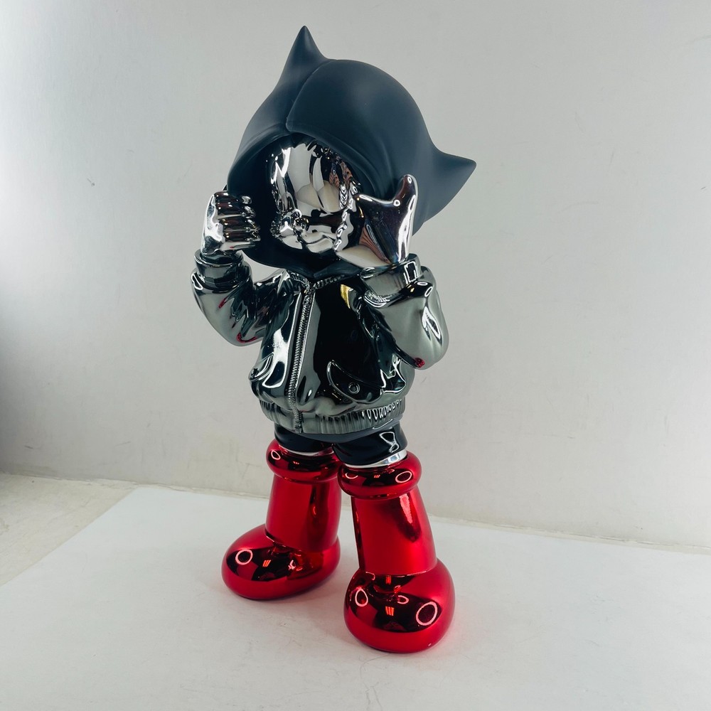 10″ Astro Boy Chrome Hoodie Action Figure Anime Cartoon Japan Figurine Toy USED