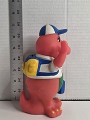 Vtg Lyons Group 7″ Barney Purple Dinosaur Coin Piggy Bank Back to School