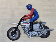 Ideal Team America Super Stunt Motorcycle Bike w/ Rider & Gyro Launcher 1980 Vtg