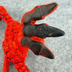 Skeleton Dinosaur Figure Red Black Crackle T-Rex 7” Posable Action Toy Zuru