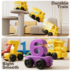 Magnet Number Train Set for Toddlers 3-4 Years Old – Counting , Color Sorting…