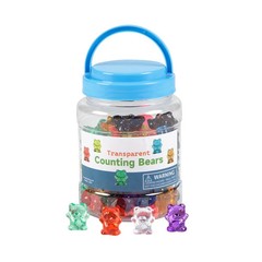 Fun Express Translucent Rainbow Counting Bears with Storage Jar – 100 Pc.