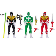 Mighty Morphin Power Rangers Re-Ignition 3 Figure Transfer Pack Green Red Black