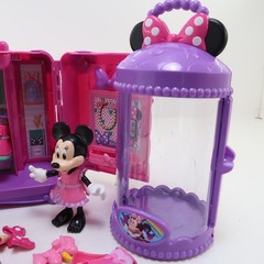 Minnie Mouse Bowtique Dress Up Playset Lot Glam Glow Closet Clothing Shoes Case