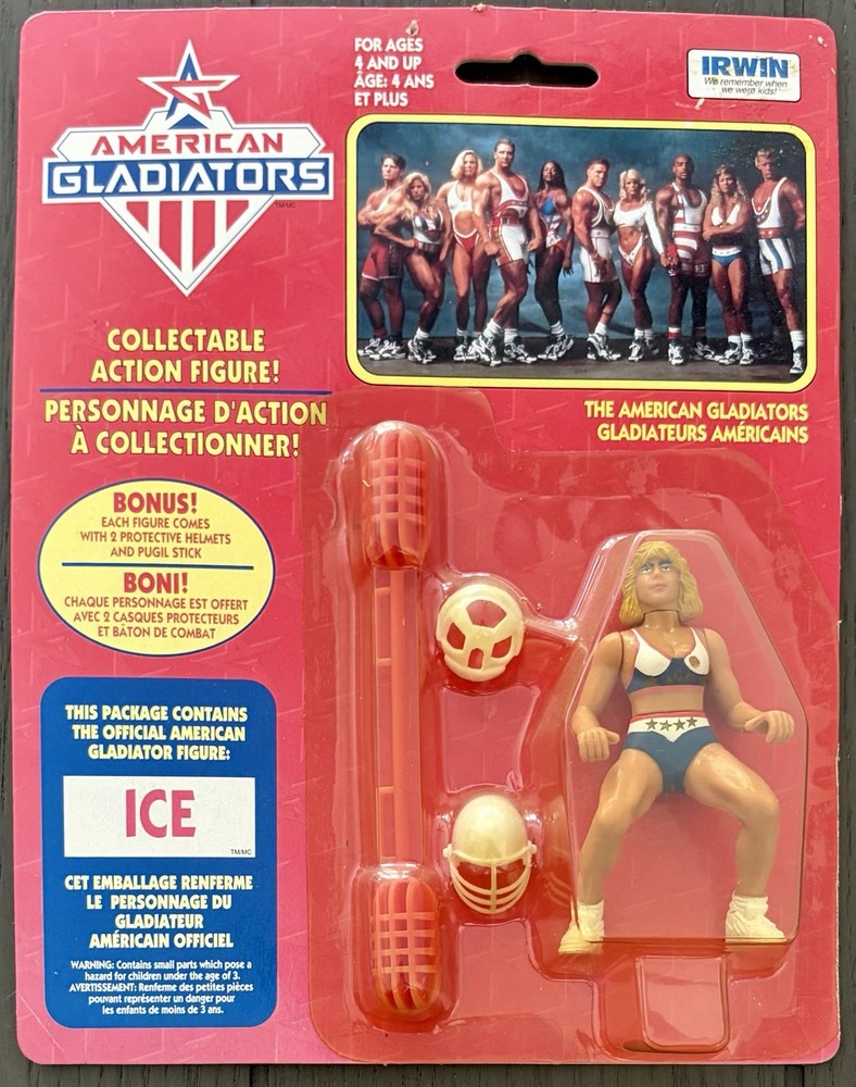 Vintage Irwin 1991 American Gladiators Series 2, Ice Action Figure NIP, Rare