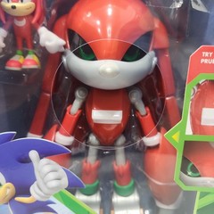 Sonic The Hedgehog GIANT METAL KNUCKLES vs KNUCKLES + Giant Mecha Sonic Figures