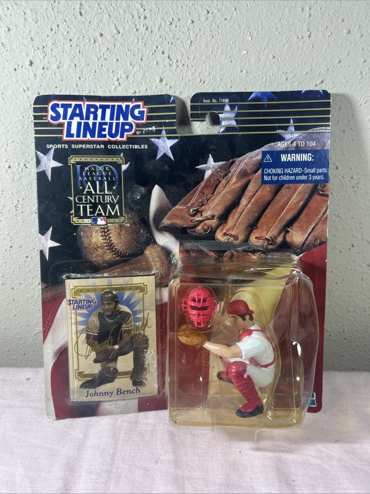 MLB 2000 All Century Team Starting Lineup Collection Reds Johnny Bench! New