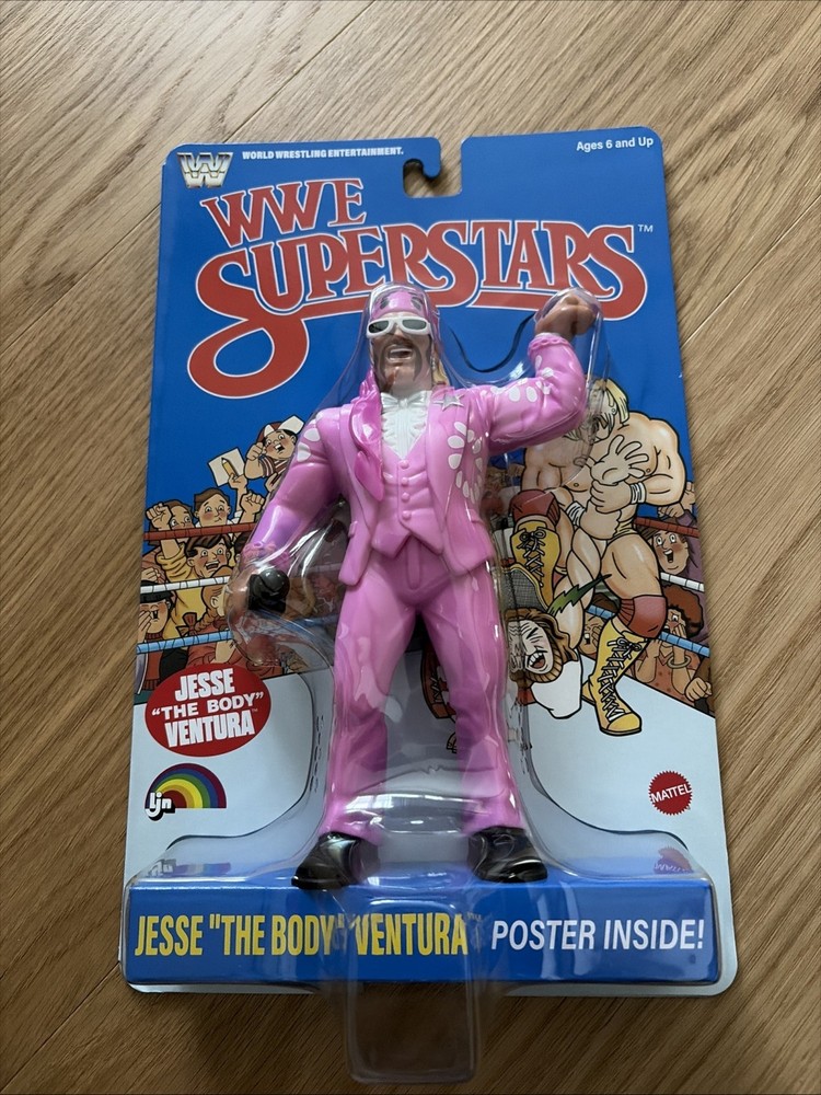 WWE Mattel LJN Superstars JESSE VENTURA Blue Card Target Series 2 RETRO WWF