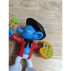Smurfs x McDonald’s Painter Smurf 3 inch pvc plastic toy paint brush / palette
