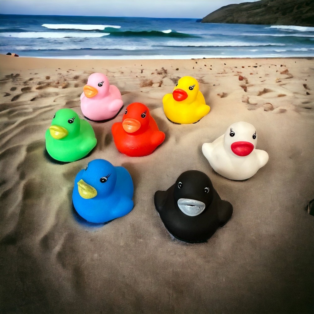 Rubber Duck Mini Lot Of 7 Decor Car Home Office Cute Ornament Cute Ducky 1.25 in