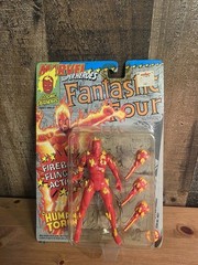 HUMAN TORCH Action Figure Marvel Super Heroes Toy Biz 1992 Fantastic Four New