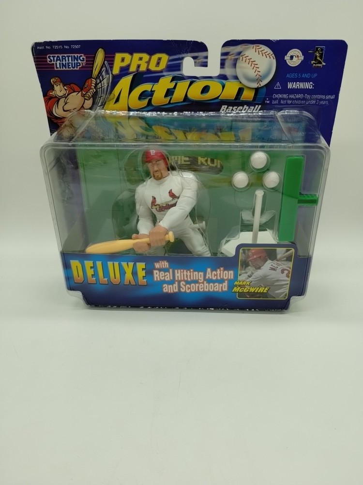 Starting Lineup Pro Action Baseball Mark McGwire Deluxe Toy Figure Box Vintage