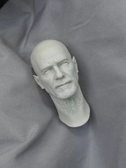 Unpainted 1/6 Bryan Cranston Actor Male Head Carved Model Fit 12” Action Figure