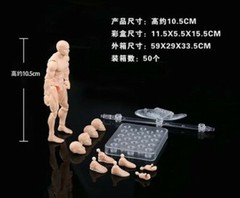 10.5cm DIY 1:18 Scale PVC Joint Flexible Action Figure Body Head Toys