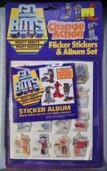 Vintage 1984 Gobots Lenticular Puffy Flicker Stickers & Album Cy-Kill Leader 1