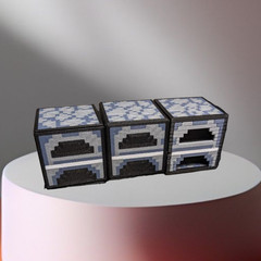 Pixel Blocks, Grass, Bricks, TNT, Chest, Cauldron, Furnace, 3D Printed