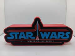 Retro Power of the Force POTF star wars logo lightbox sign for Star Wars display