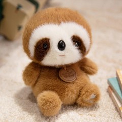 Cute Sitting Animals Red Panda Fox Sloth Cat Soft Plush Dolls Stuffed